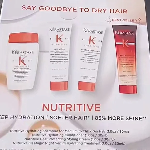 ‼️SOLD‼️ Kerastase NUTRITIVE Deep Hydration & Shine 4-Piece Deluxe Travel Set - Picture 3 of 5